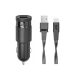 Củ sạc dùng trên ô tô RIVAPOWER PS4223 BD3 (2 USB x 3,4 A), với cáp dữ liệu USB-C